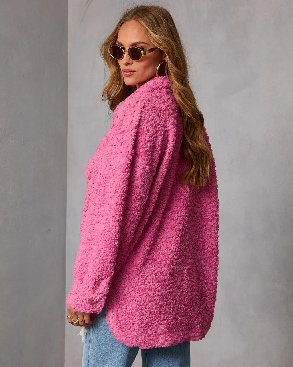 Happy Layer Teddy Shirt Jacket
