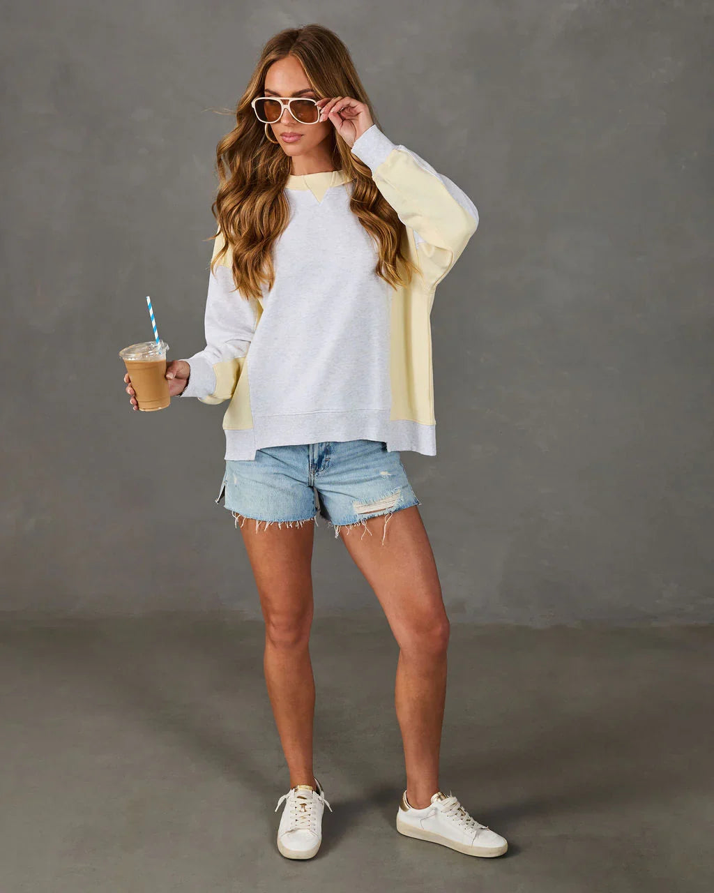 Quiet Desire Color Block Sweatshirt