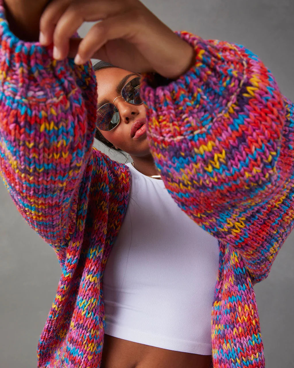A Different World Multicolor Cardigan
