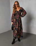 Peony Dust Printed Midi Dress