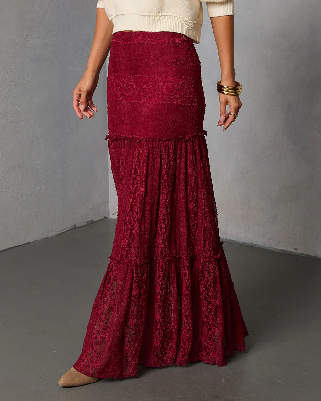 Alene Lace Maxi Skirt