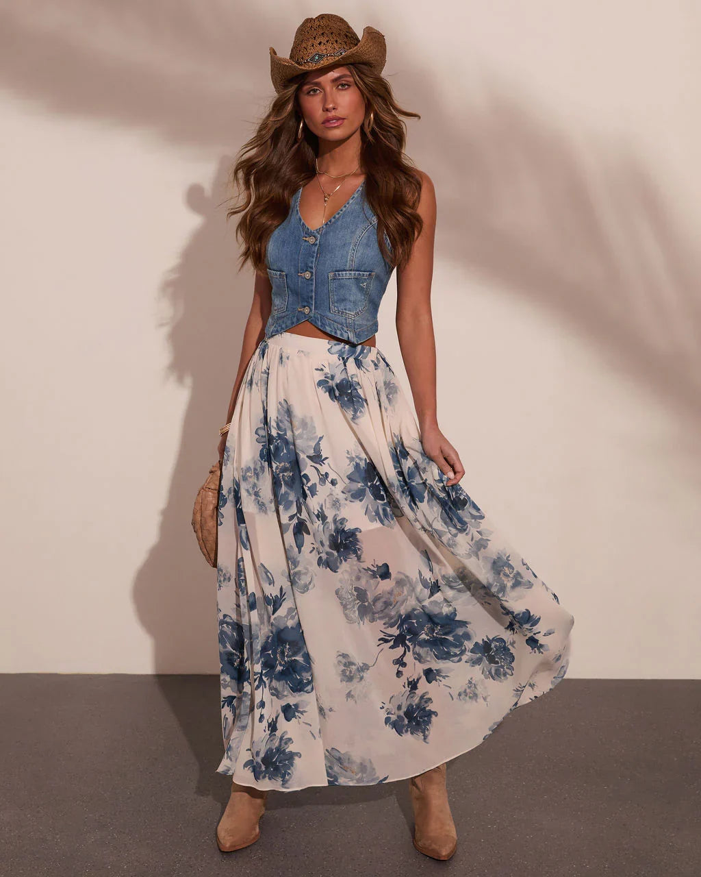 Wildflower Heirloom Floral Maxi Skirt