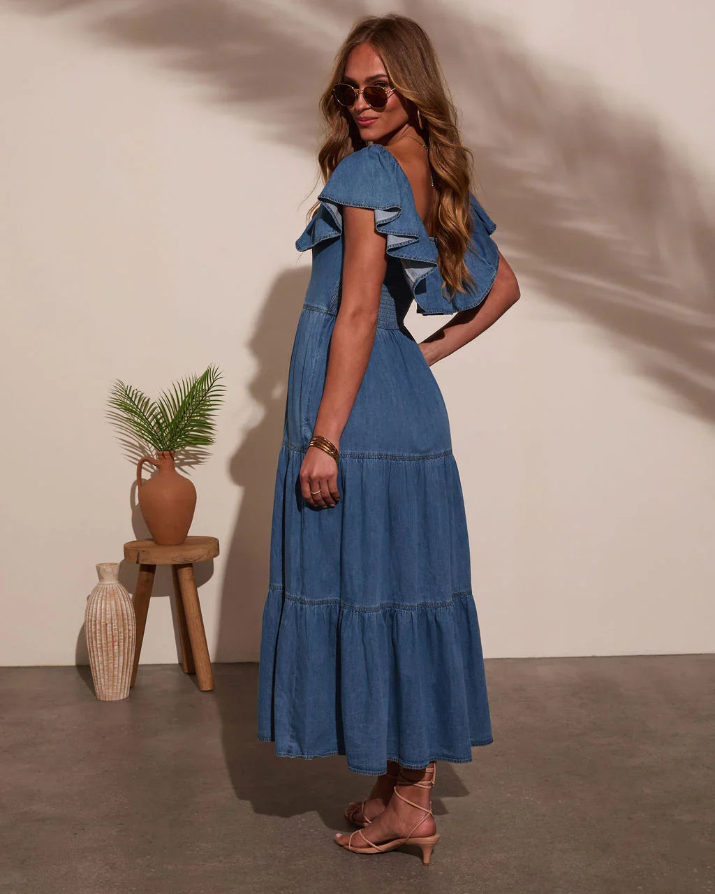 Penelope Chambray Midi Dress