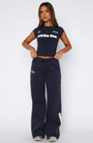 Ready To Go Wide Leg Sweatpants Navy