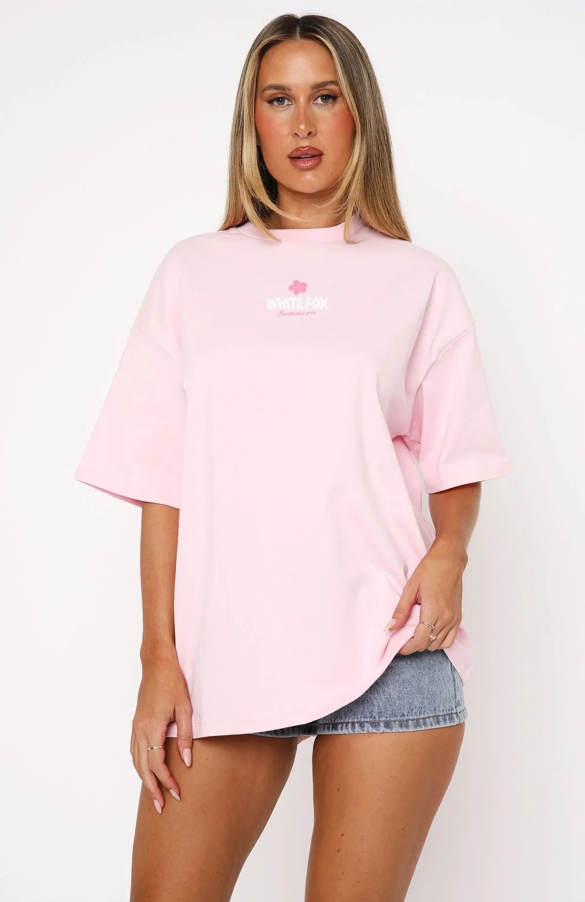 Tropic Time Oversized Tee Pink
