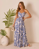 Baja Abstract Cut Out Maxi Dress