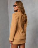 Cider Glow Brushed Collarless Jacket