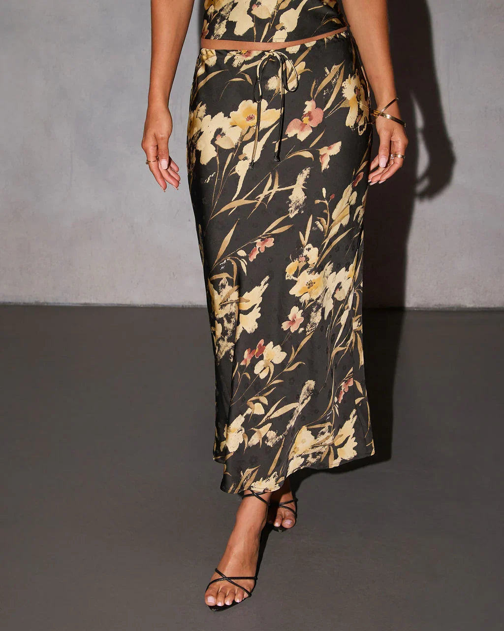 Lorei Drawstring Maxi Skirt