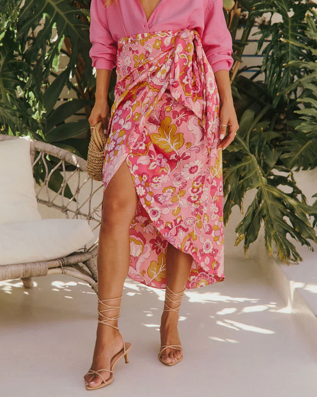 Alissa Floral Wrap Skirt