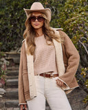 Helios Faux Suede Sherpa Lined Coat