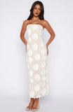 Paradise Cove Strapless Maxi Dress Cream