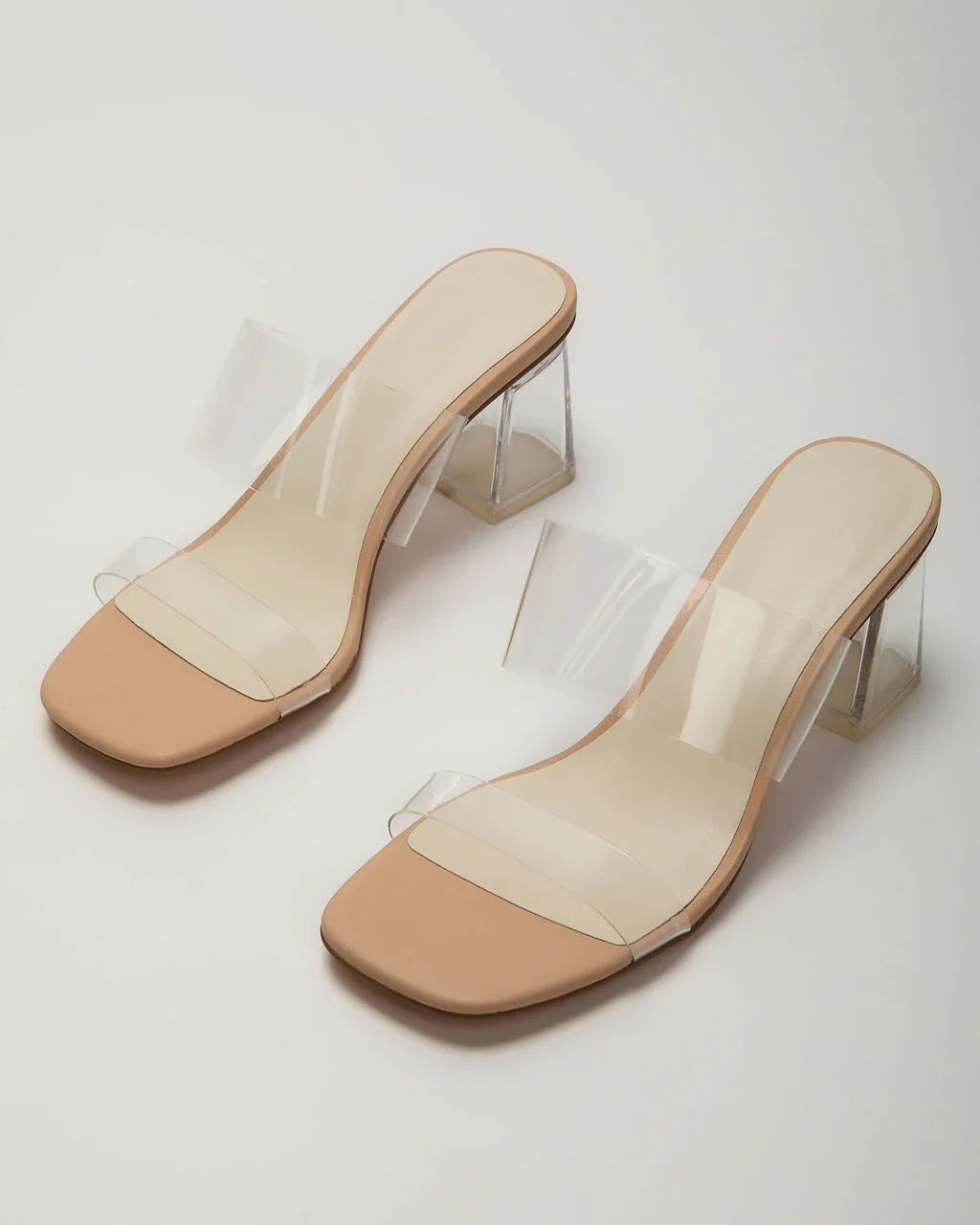 Savanna Clear Open Toe Mules