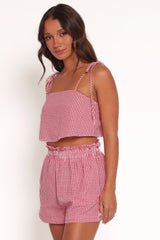 Callum Short Set Red Gingham