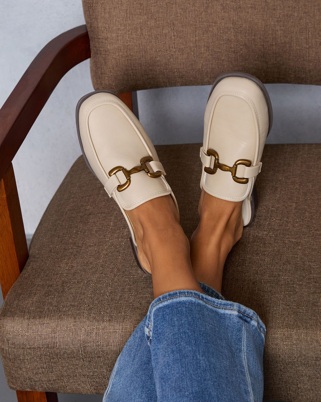 Honey Hide Loafer Mules