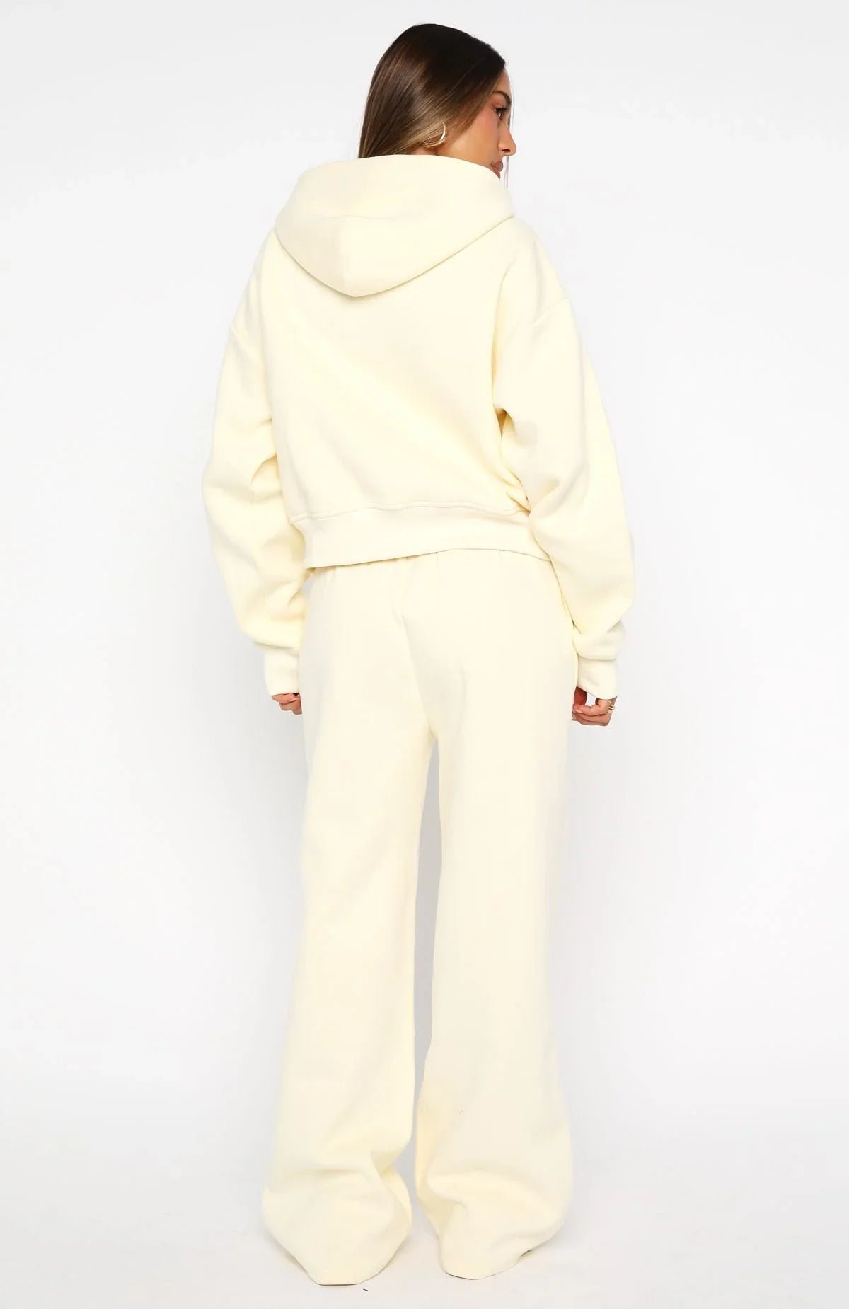 Daydreamers Madeline Wide Leg Sweatpants Lemon