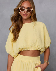 Liena Gauze Cropped Top