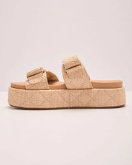 Grazia Raffia Platform Sandals