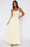 Too Many Questions Maxi Dress Lemon