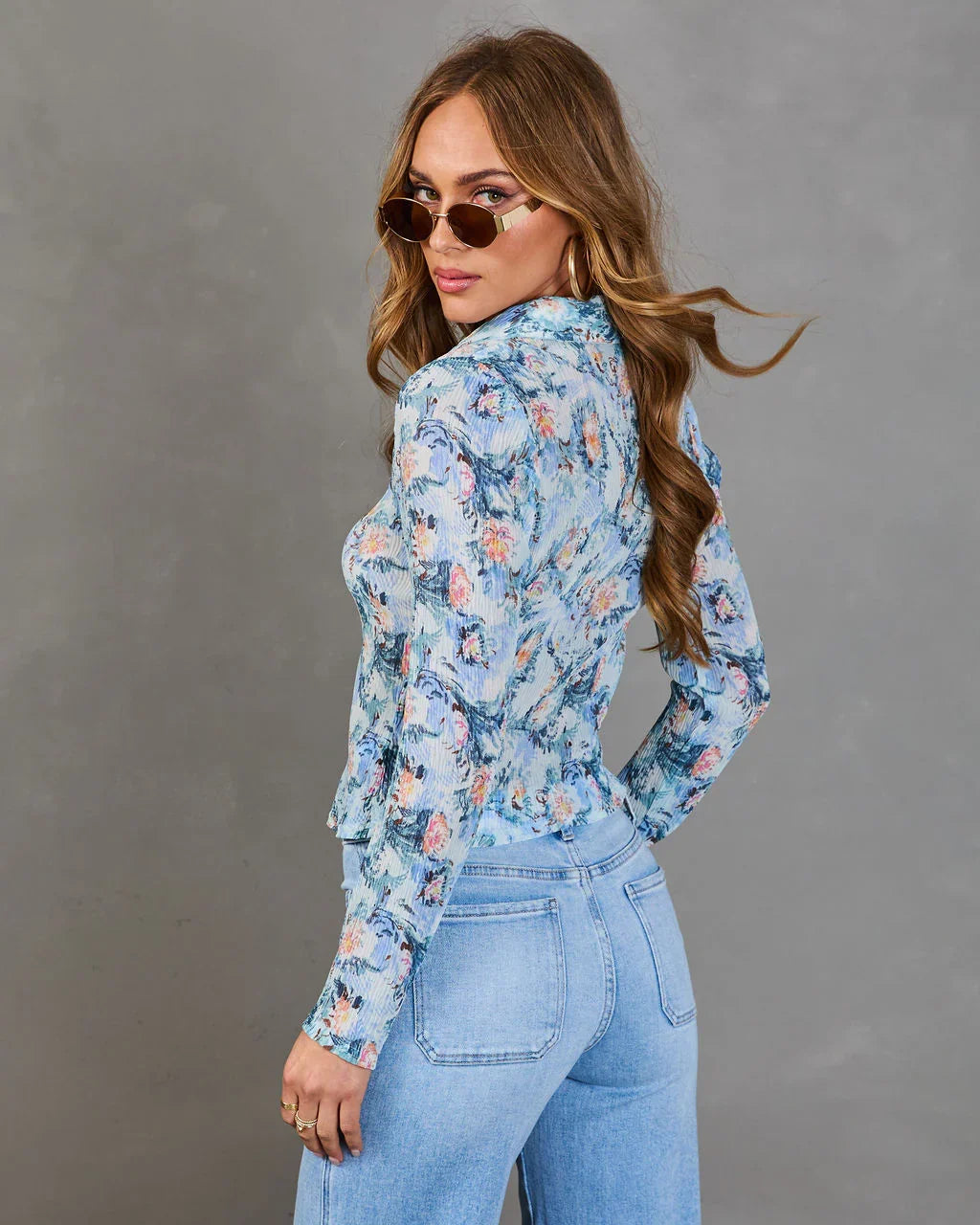 Wildflower Trail Floral Button Down Top