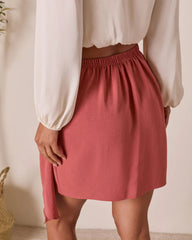 Karlena Draped Mini Skirt