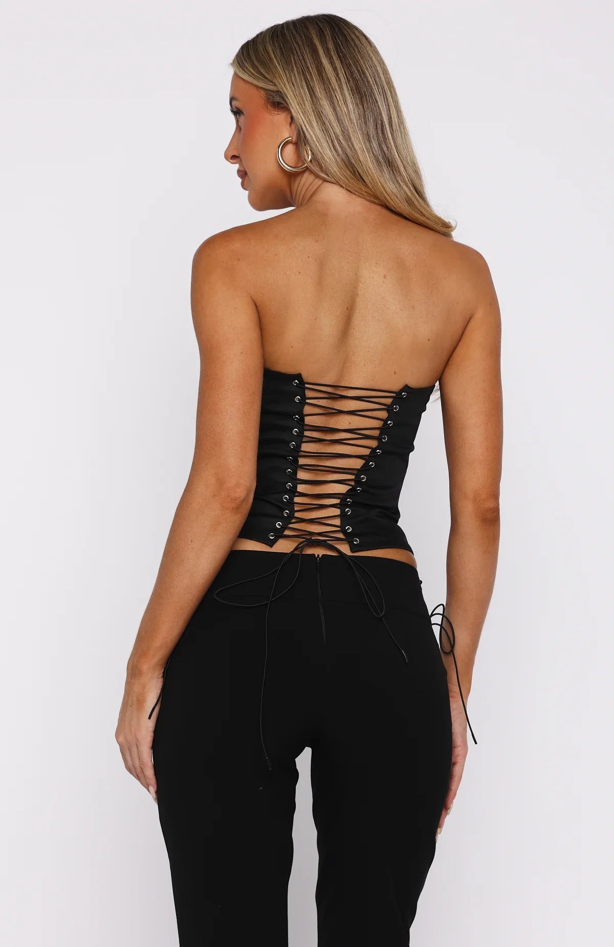 Martini Hour Strapless Bustier Black