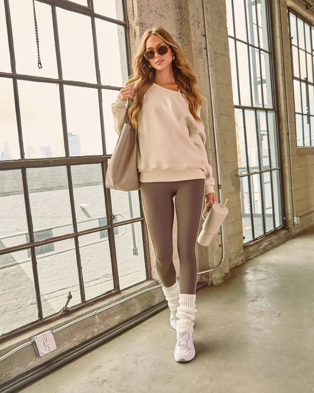 Empower Luxe Off The Shoulder Sweatshirt