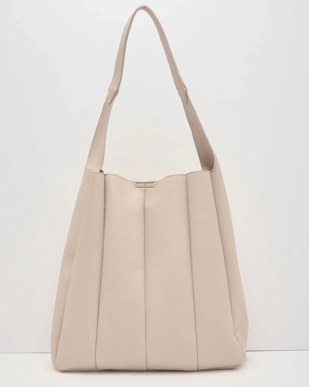 Savangie Pleated Leather Tote Bag