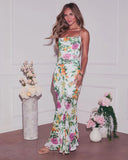 Garden Muse Chiffon Maxi Dress