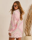 Coastal Escape Paisley Button Down Top