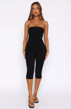 True Desire Strapless Jumpsuit Black