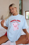 Lucky Thirteen Kalena Oversized Tee Blue