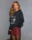 Merrier With A Martini Graphic Sweater