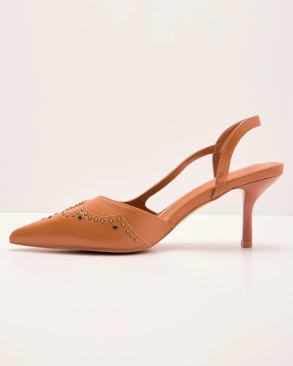 Boho On The Range Studded Western Slingback Heels