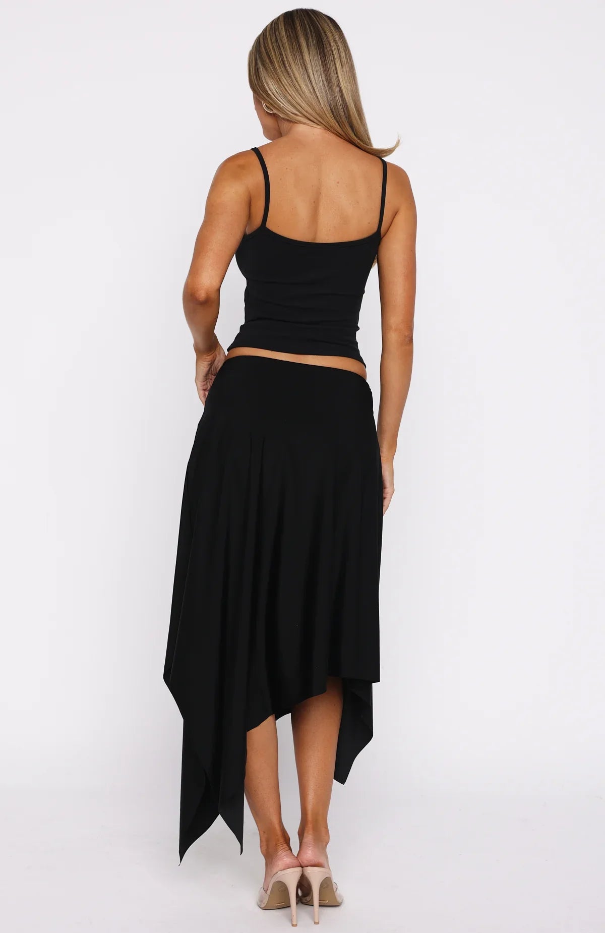 Free All Night Midi Skirt Black