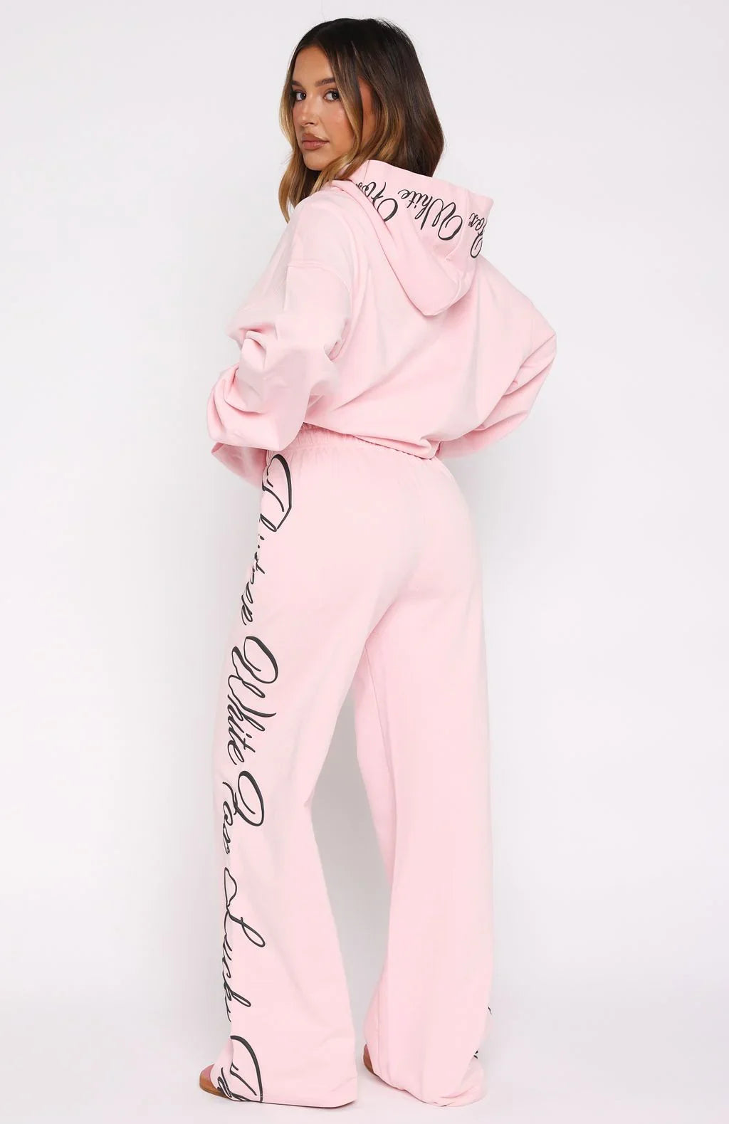 Lucky Thirteen Shaya Wide Leg Sweatpants Soft Pink