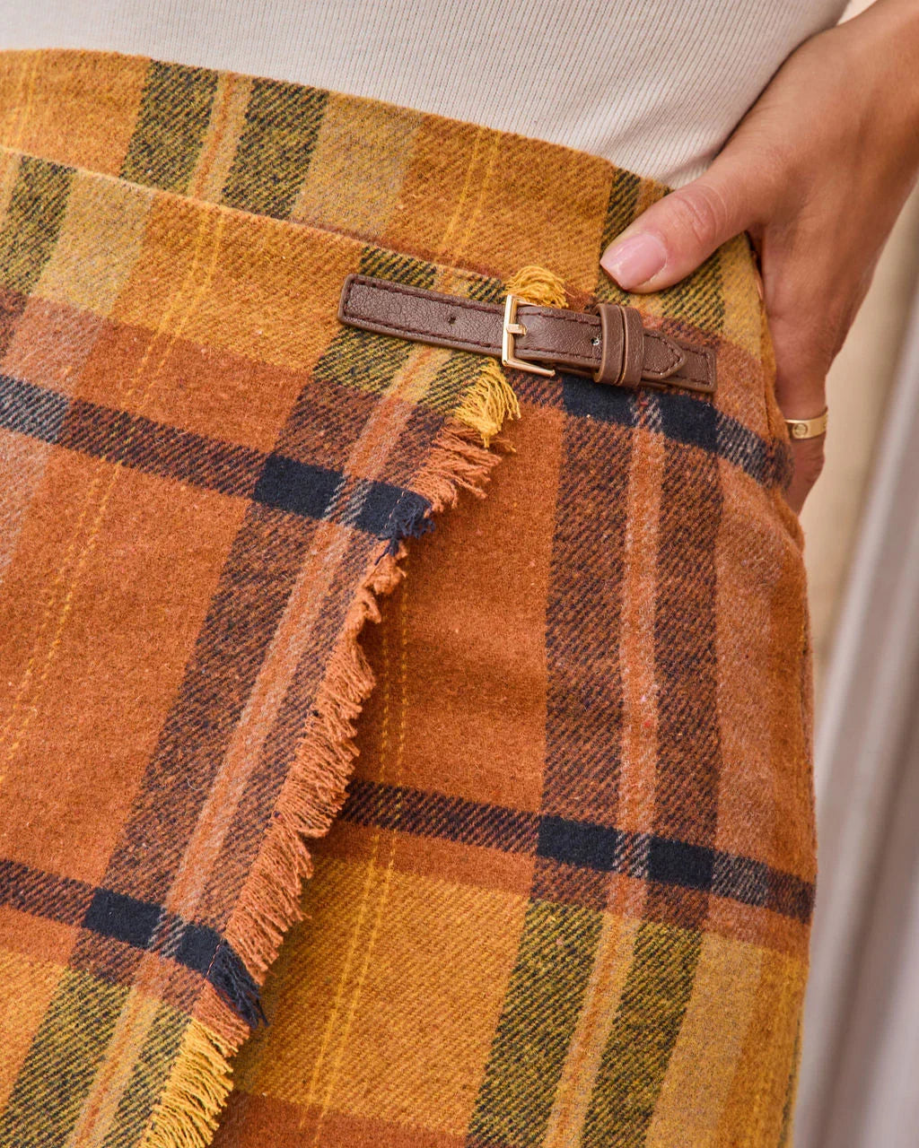 Amber Orchard Wrap Mini Skirt