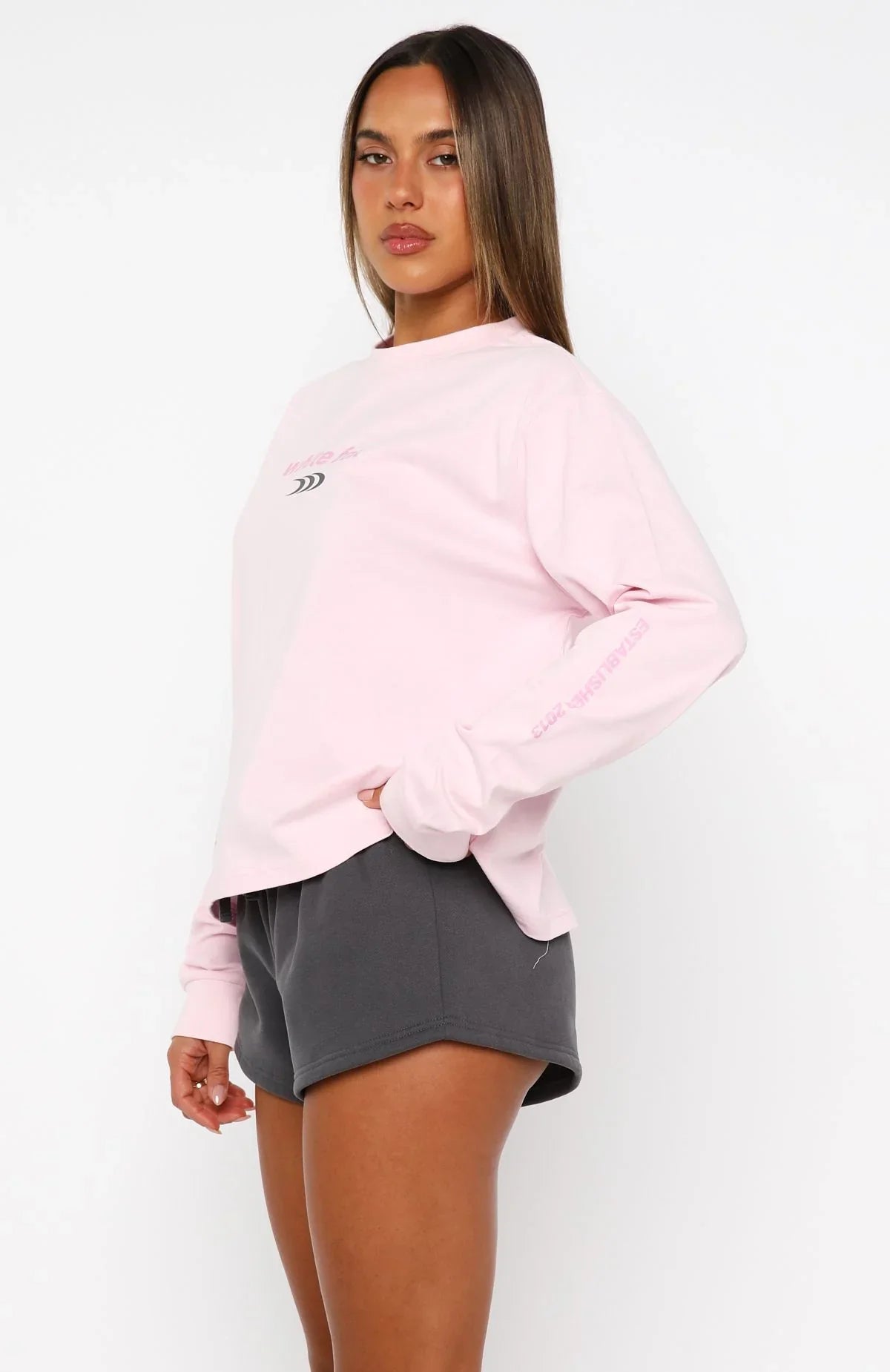 All Around Me Long Sleeve Tee Pink