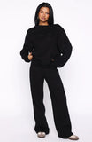 Stay Lifted Wide Leg Sweatpants Black