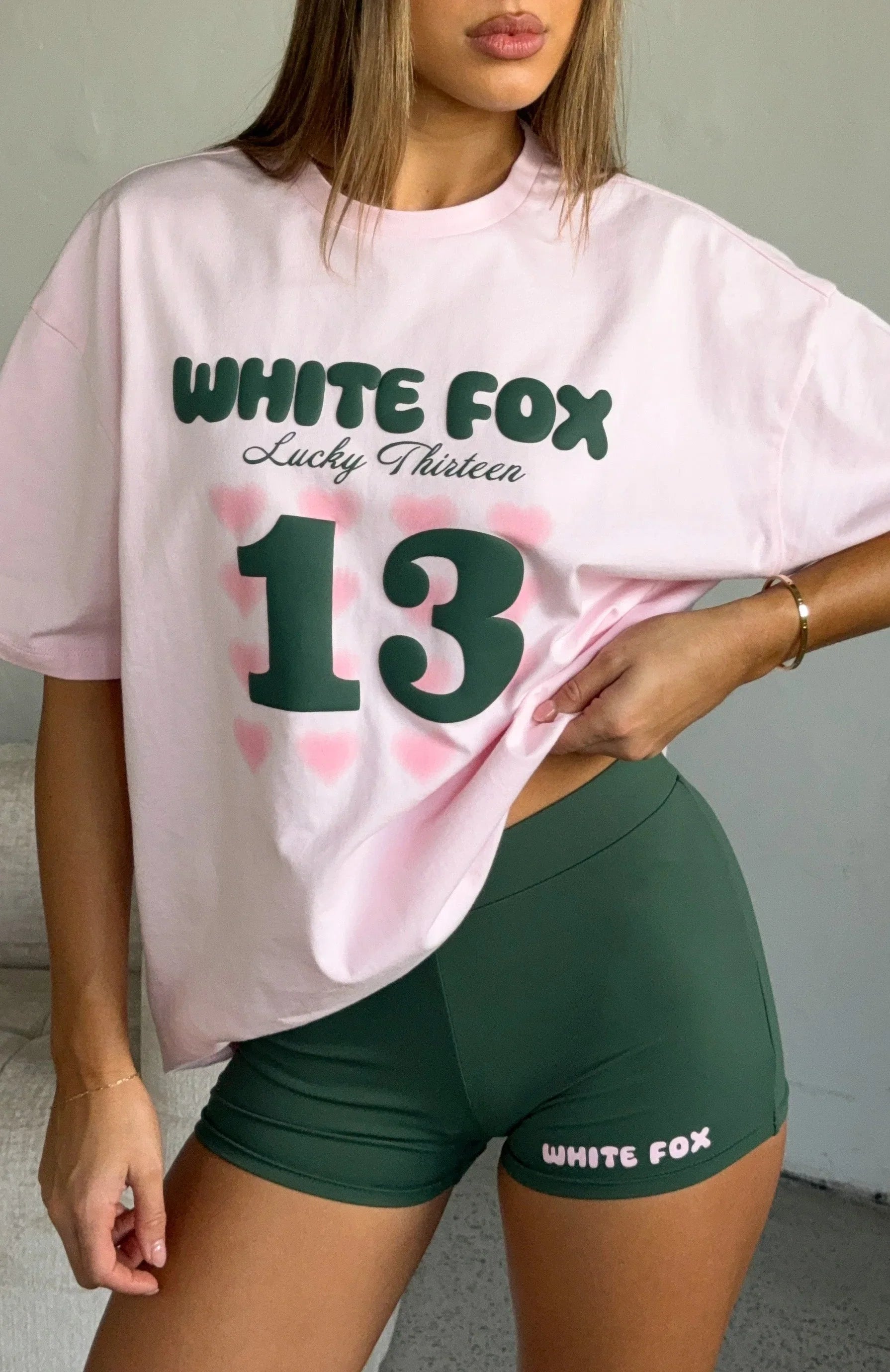 Lucky Thirteen Charise Oversized Tee Soft Pink