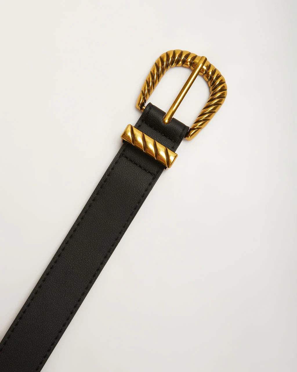 Janae Textured Buckle Standard Belt