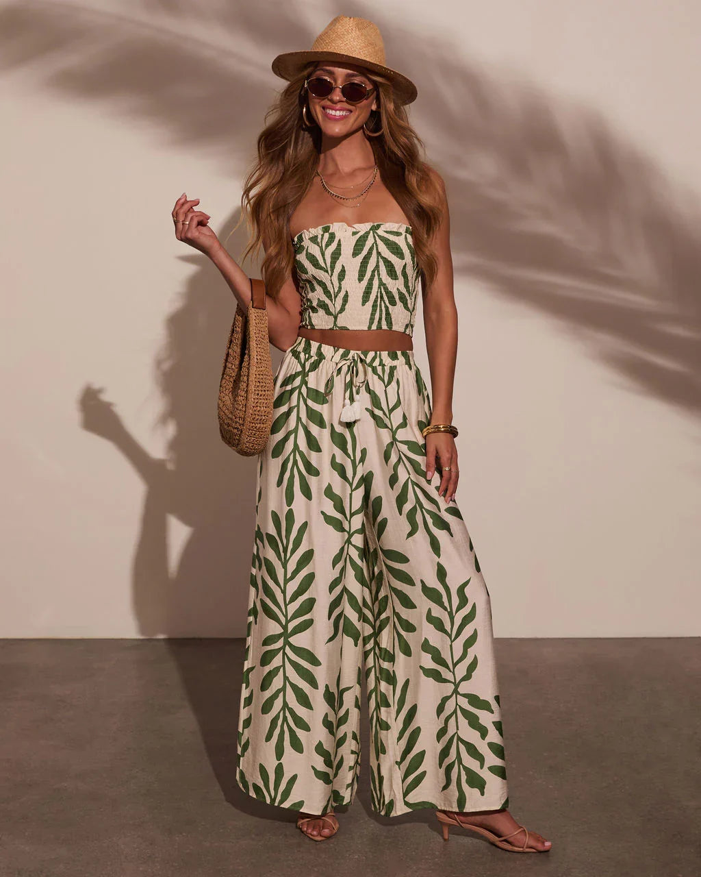Sol Escape Tropical Smocked Top