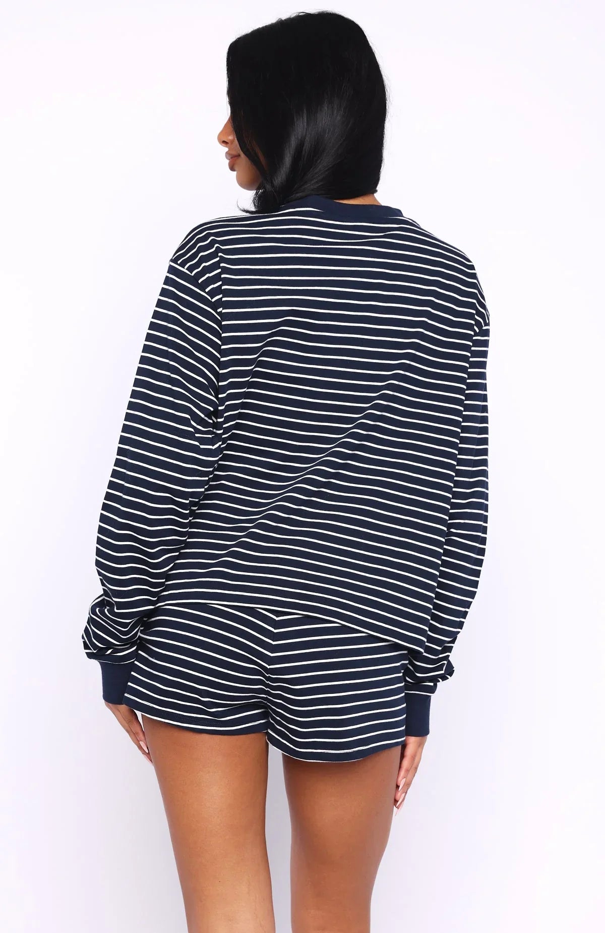 Touchdown Relaxed Shorts Navy Stripe