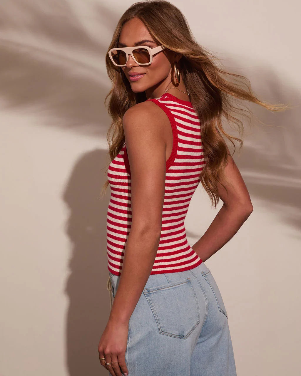 Marsie Ribbed Striped Tank