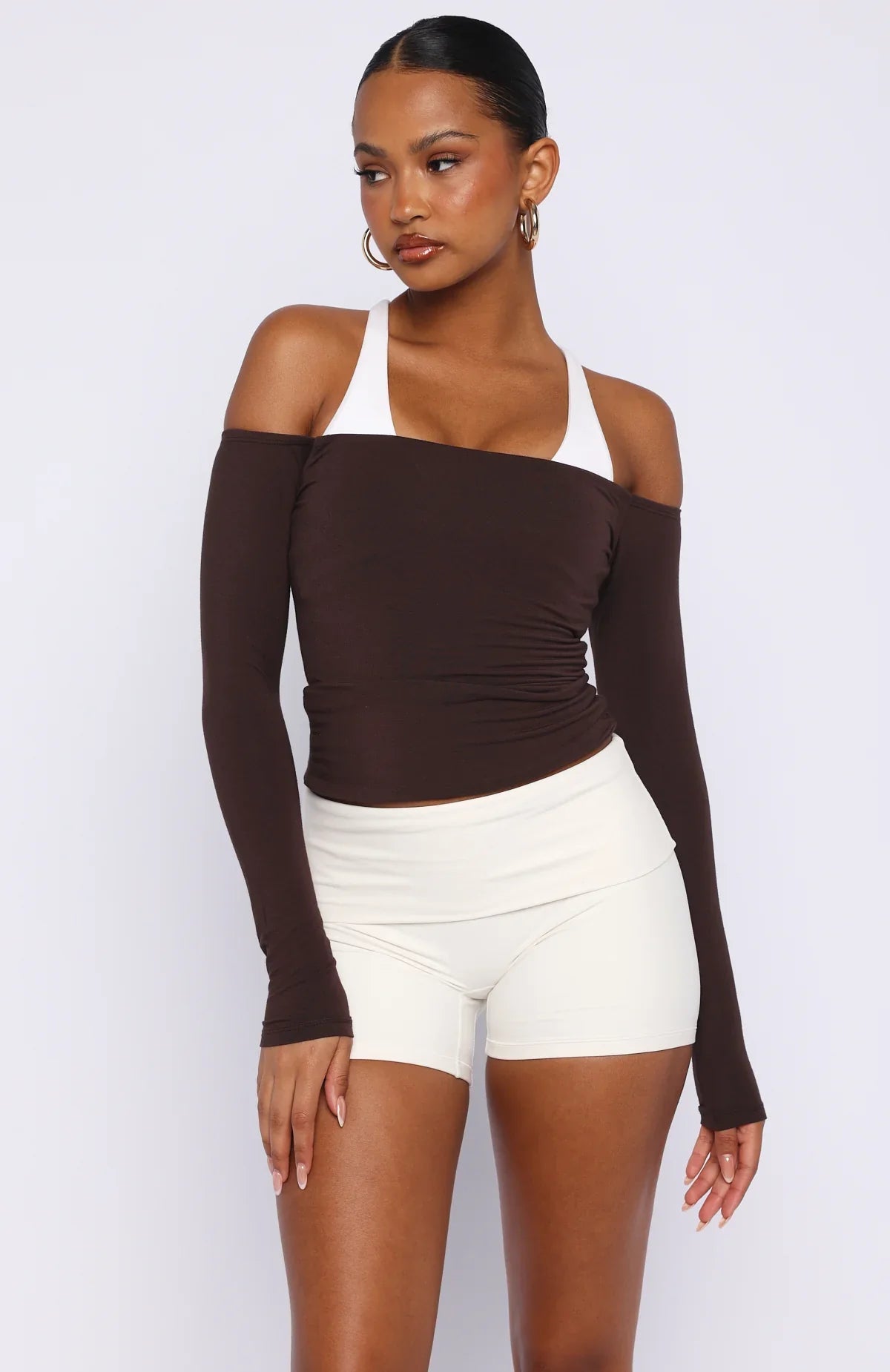 Mad For You Long Sleeve Top Dark Chocolate