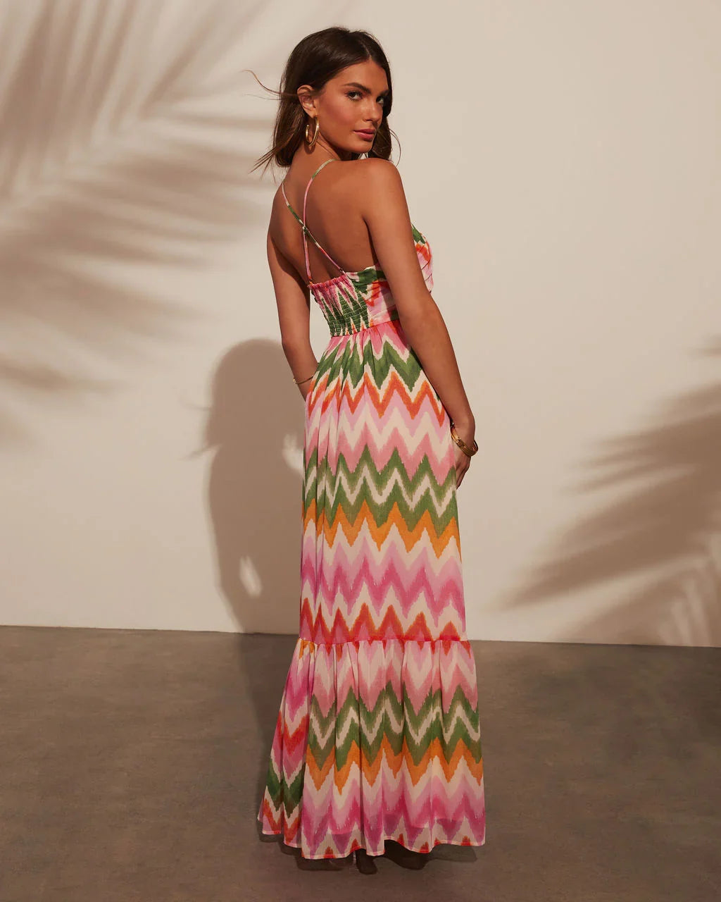 Sunset Tropics Empire Maxi Dress