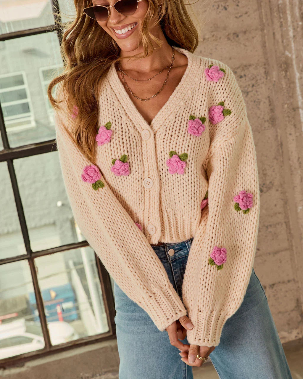 Romance Botanica Floral Cardigan