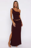 Unavailable Energy Maxi Dress Burgundy