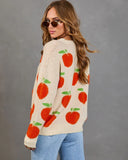 Sweet Citrus Knit Orange Sweater