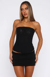 Tell Me A Secret Strapless Bustier Black