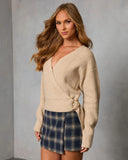 Cozy Darling Wrap Tie Sweater